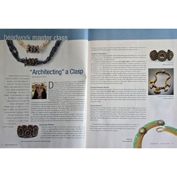 Beadwork Magazine June July 2007 Seeds And Chains A Steely Zen Necklace - Picture 6 of 16